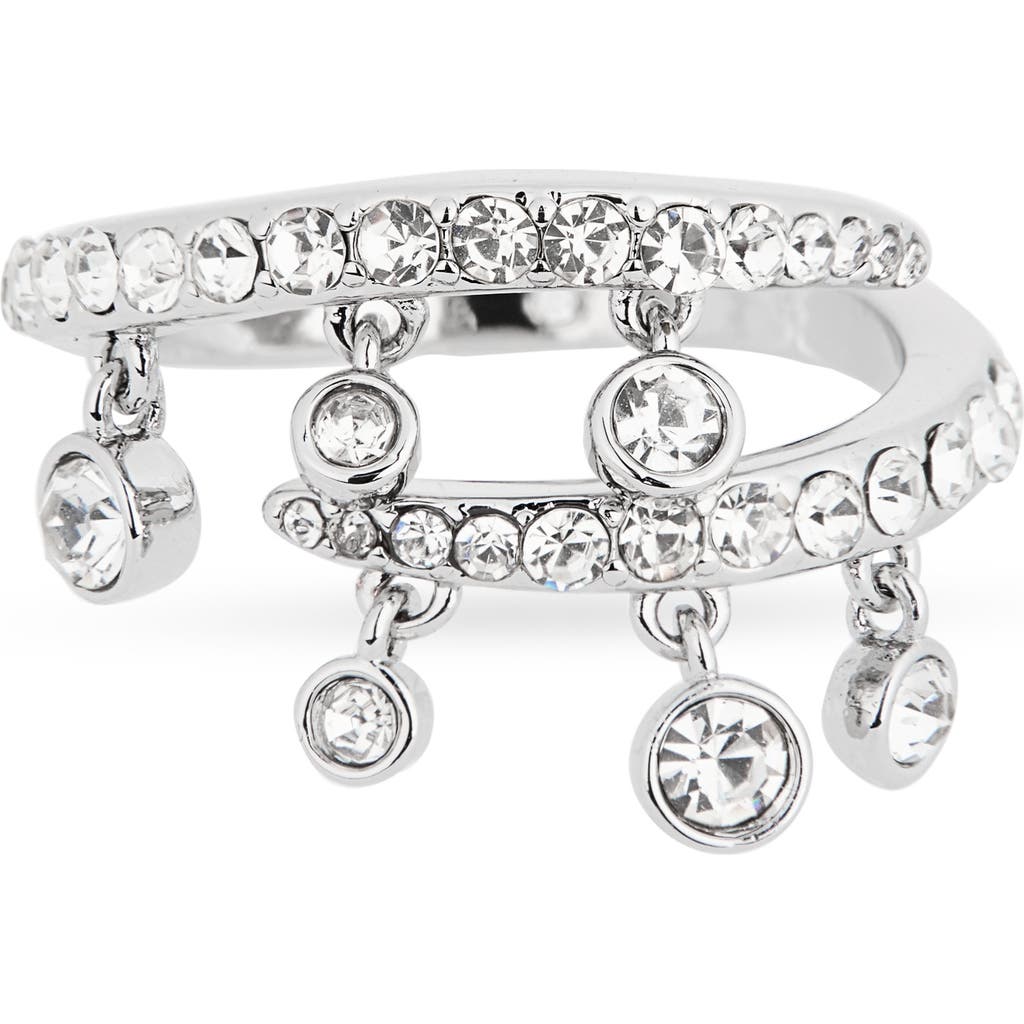 Covet Charm Wrap Ring In Silver