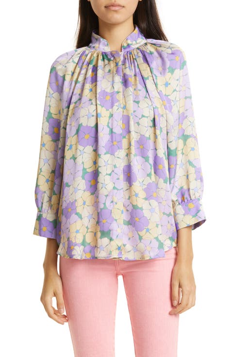 Floral Gathered Blouse