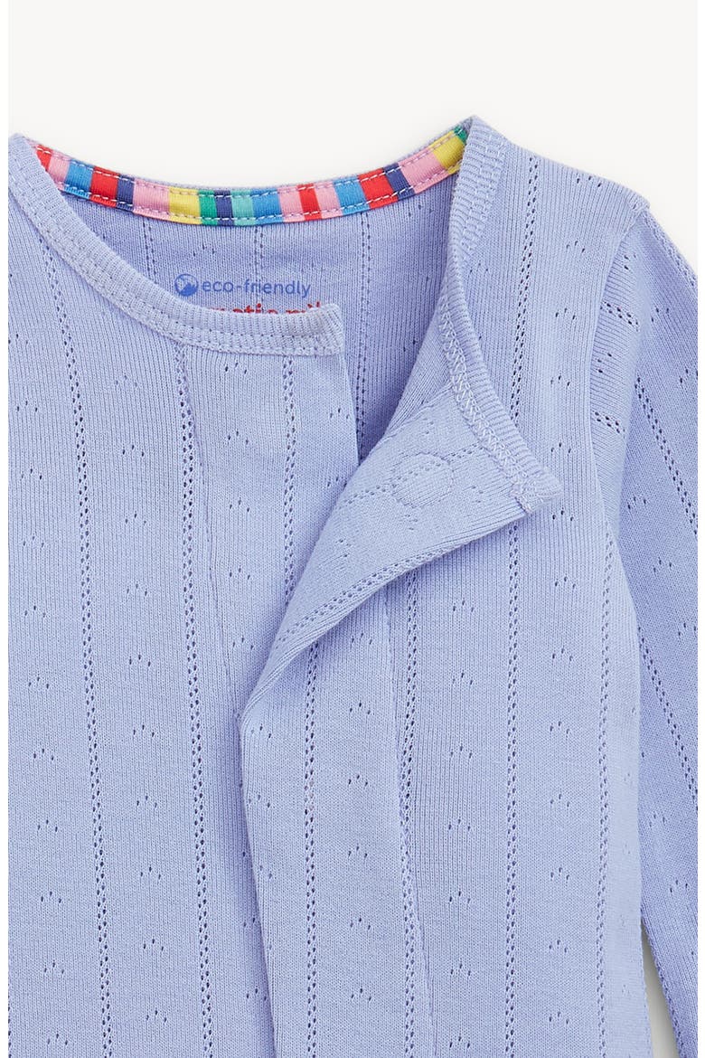 Wisteria Pointelle Magnetic Organic Cotton Footie, Alternate, color, LILAC