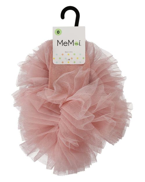 Memoi Oversized Tutu Ballerina Anklet Socks In Pink
