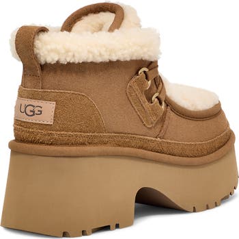 Classic New Heights Genuine Shearling Lace-Up Bootie
