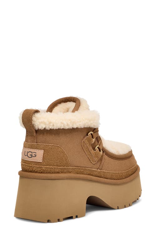 UGG UGG® CLASSIC NEW HEIGHTS GENUINE SHEARLING LACE-UP BOOTIE