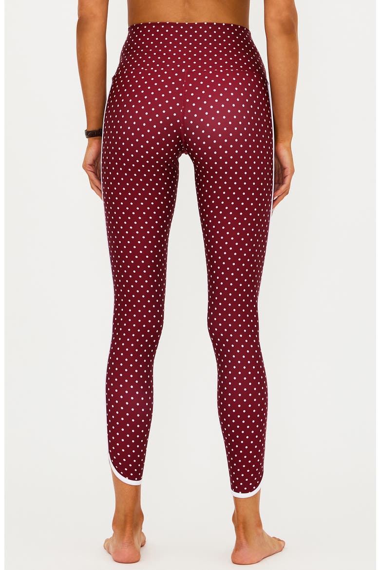 Rella Side Stripe Ankle Leggings, Alternate, color, CRIMSON DOT