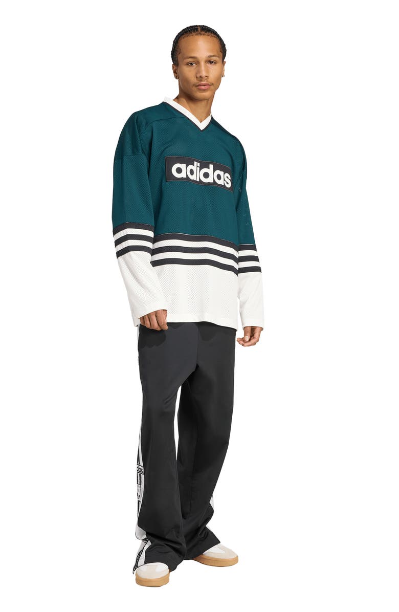 adidas Oversize Mesh Hockey Jersey, Alternate, color, Aurivy