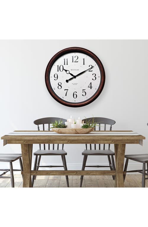 Westclox 20-inch Woodgrain Wall Clock In Brown