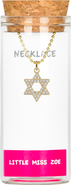 Little Miss Zoe Star Of David Charm Necklace in Gift Bottle