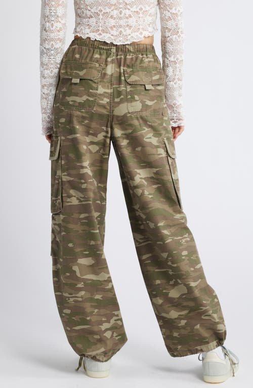 Bp. Parachute Cotton Cargo Pants In Olive Altitude Camo