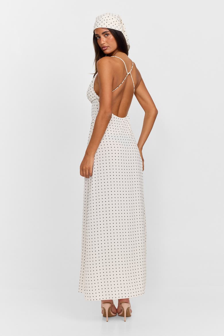 Lottie Maxi Dress, Alternate, color, White Polkadot