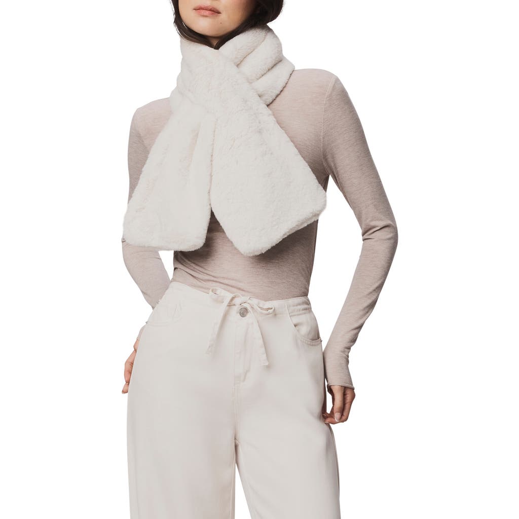 Splendid Lucia Hooded Faux Fur Vest In White