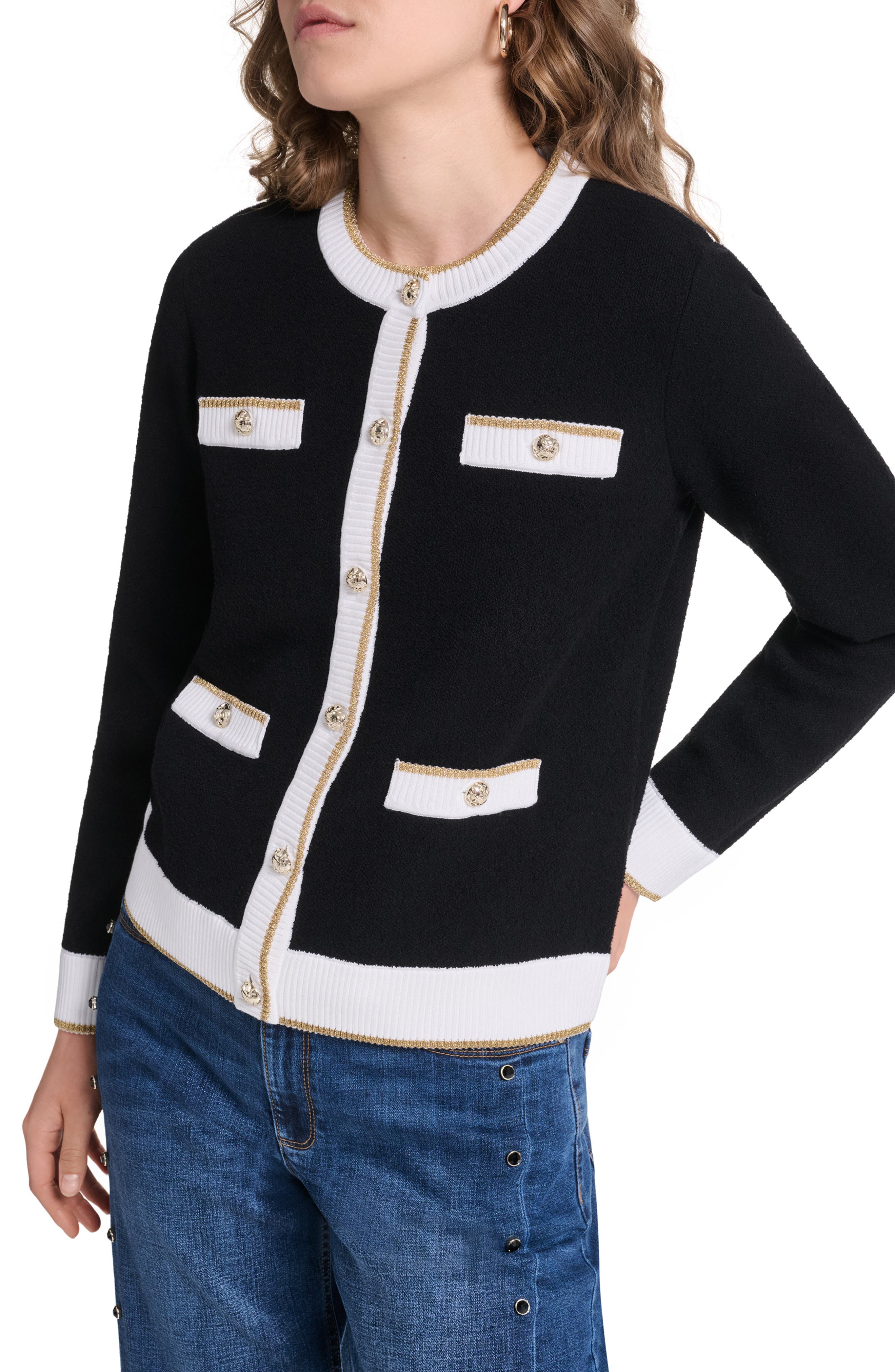selected BLACK/ SOFT WHITE/ GOLD