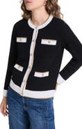 KARL LAGERFELD PARIS 4-Pocket Cardigan