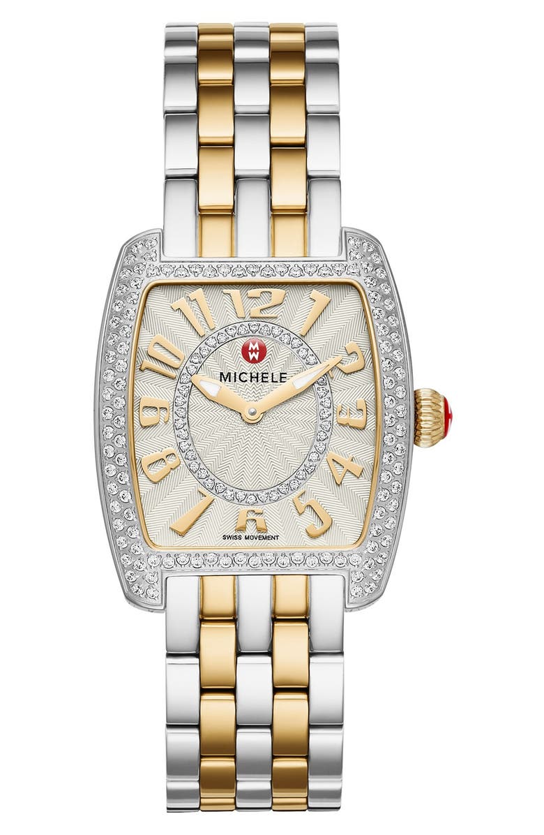 MICHELE Urban Mini 16mm Stainless Steel Bracelet Watchband, Alternate, color, 