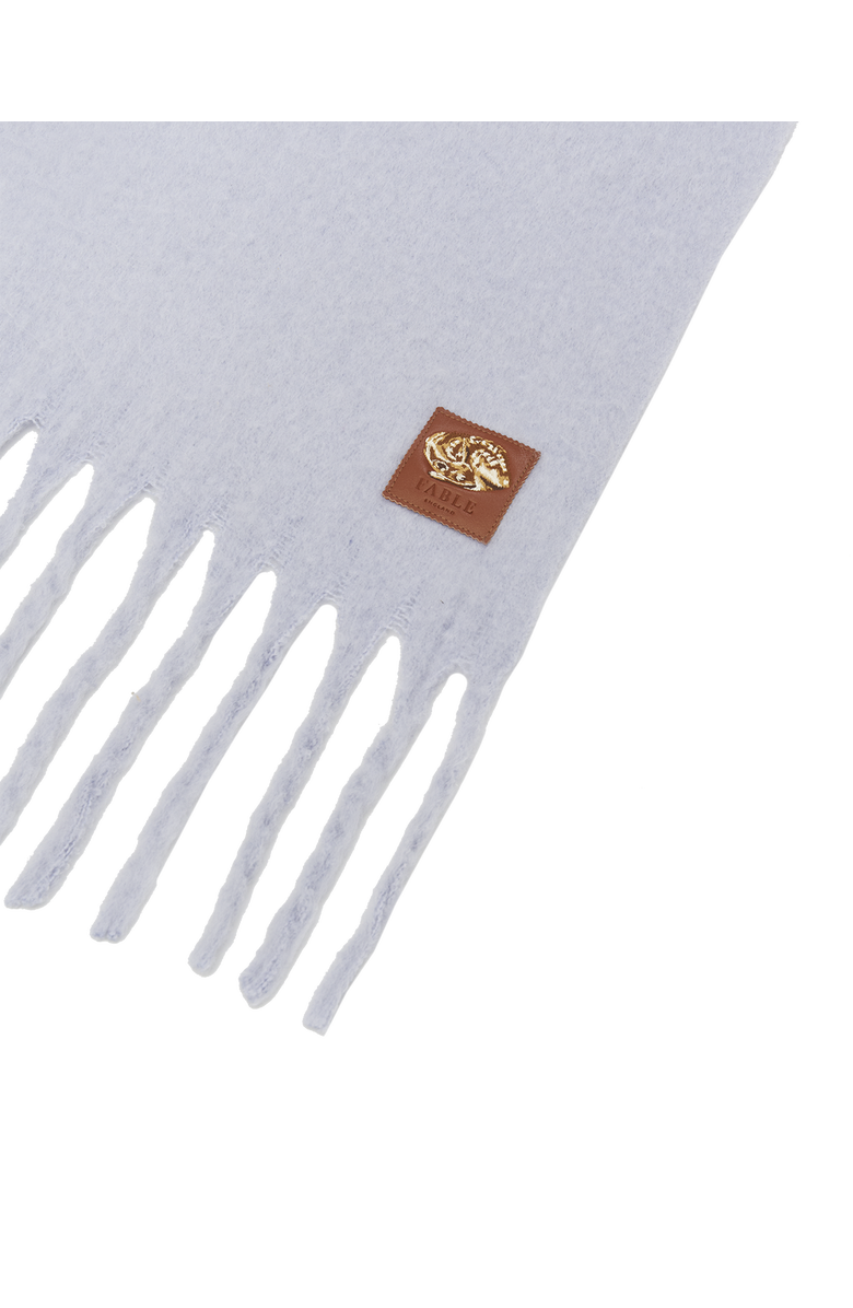 Fable England Cosy Blue Boucle Scarf, Alternate, color, Ice Blue