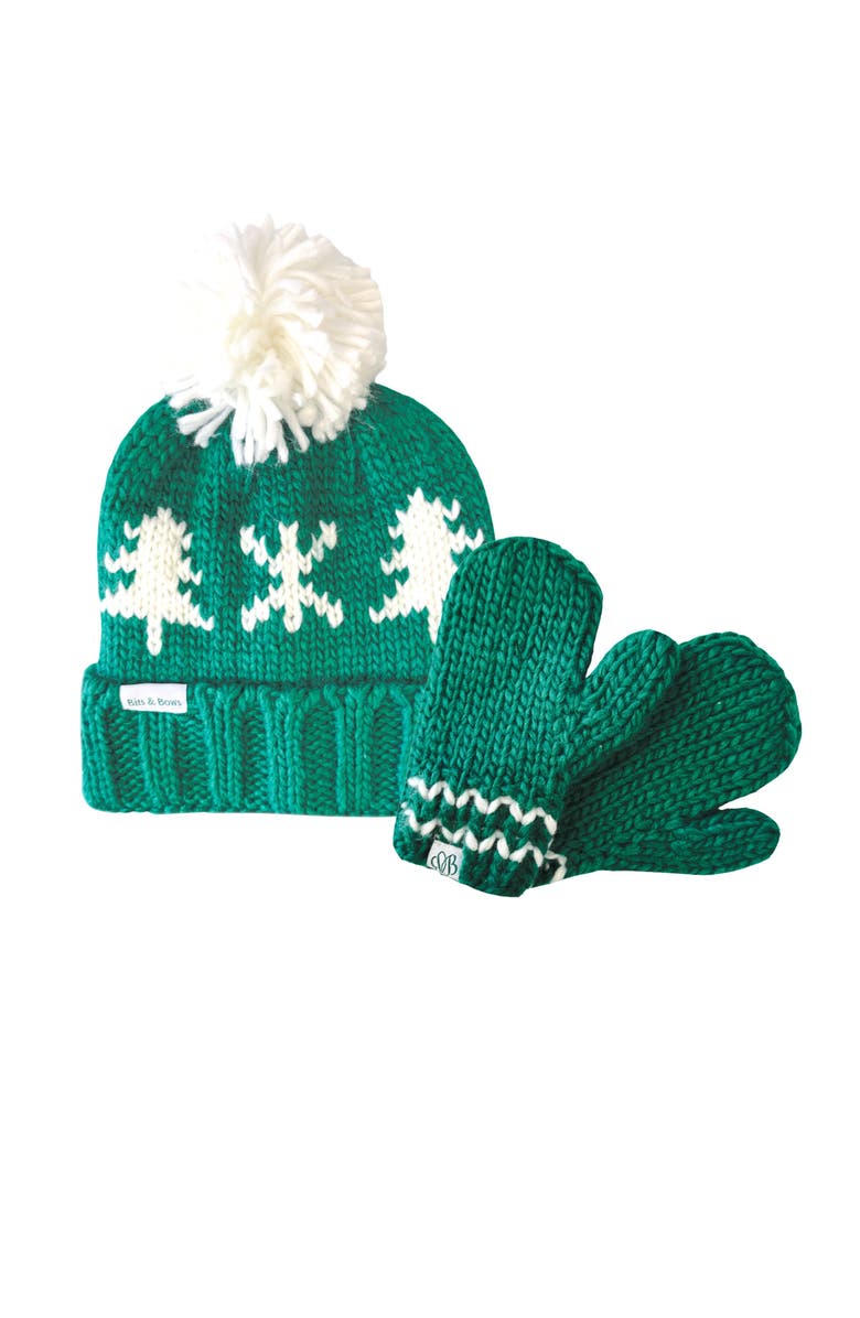 Bits & Bows Evergreen Bobble Hat, Alternate, color, Green