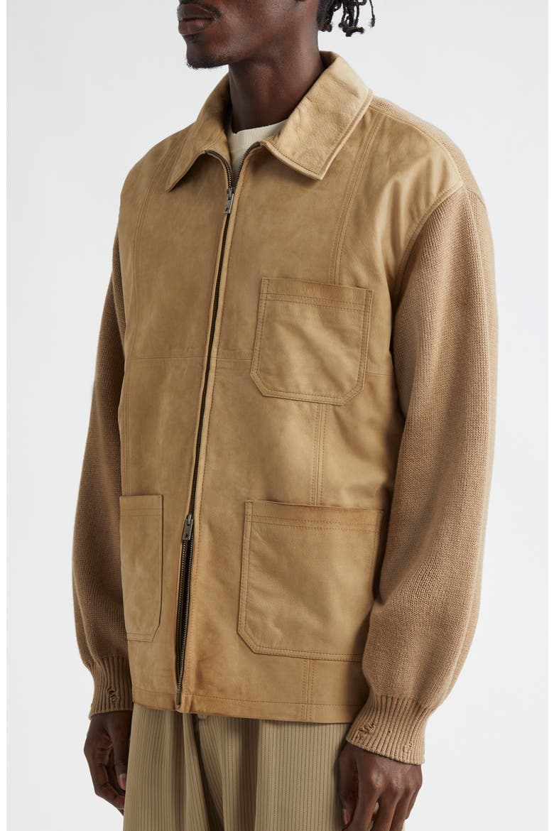 Journey Mixed Media Full Zip Jacket, Alternate, color, TRAVERTINE