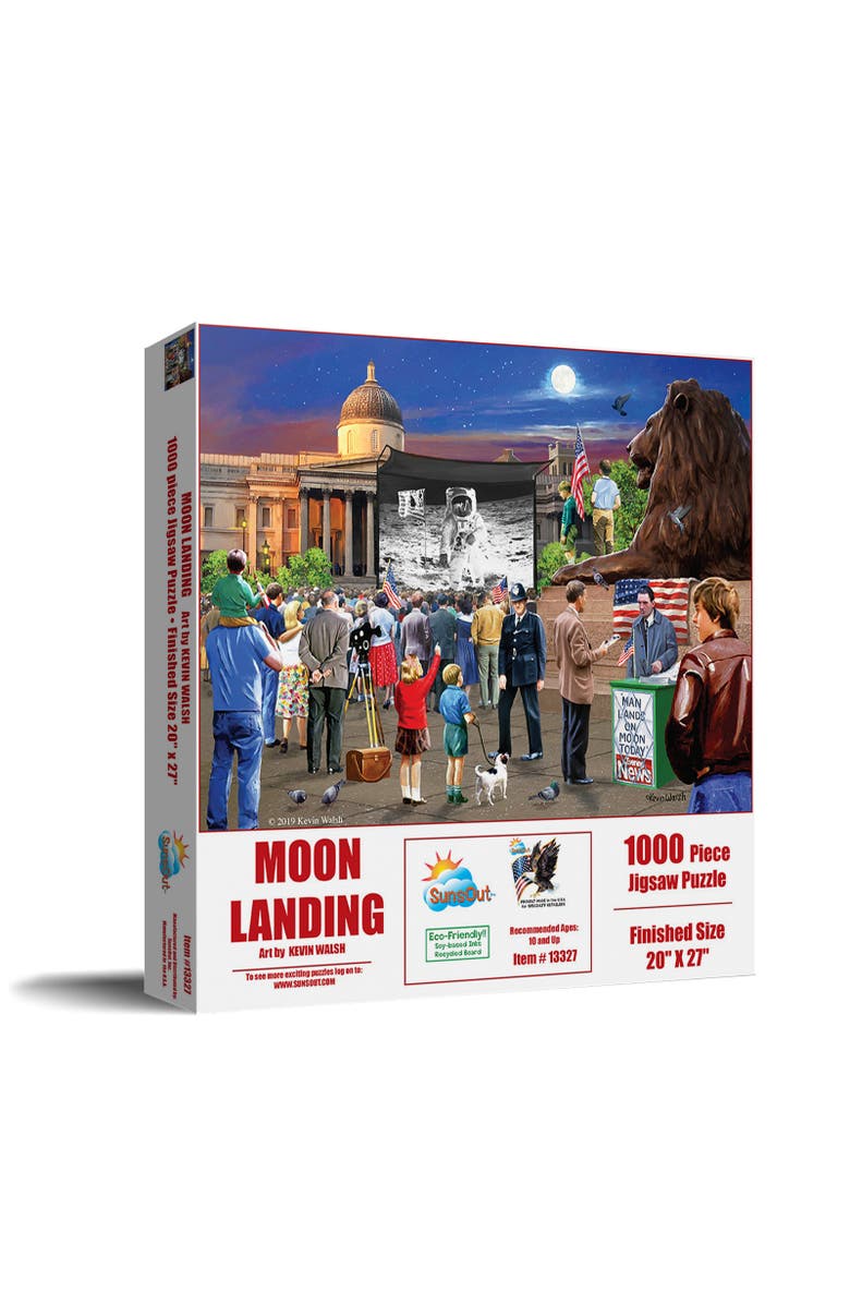 Sunsout Moon Landing 1969 1000 piece Jigsaw Puzzle for Adults, Main, color, Multicolor