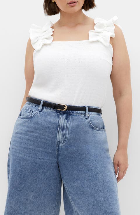 Aria Ruffle Smocked Tank (Plus)