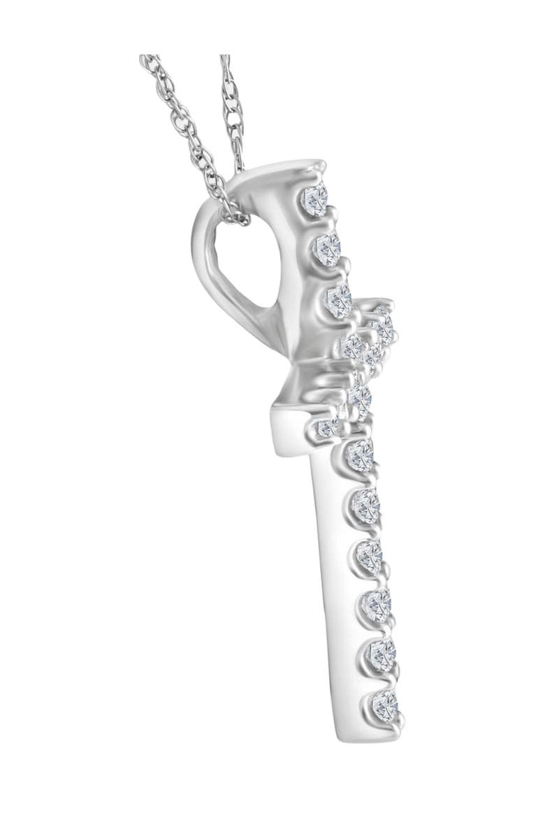 Bliss Diamond 1/3 Ct Lab Diamond Cross Pendant Necklace 18" Gold 21mm Tall, Alternate, color, 