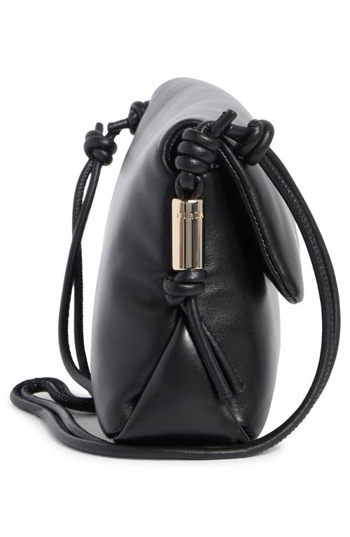 Furla Elettra Leather Crossbody Bag In Black