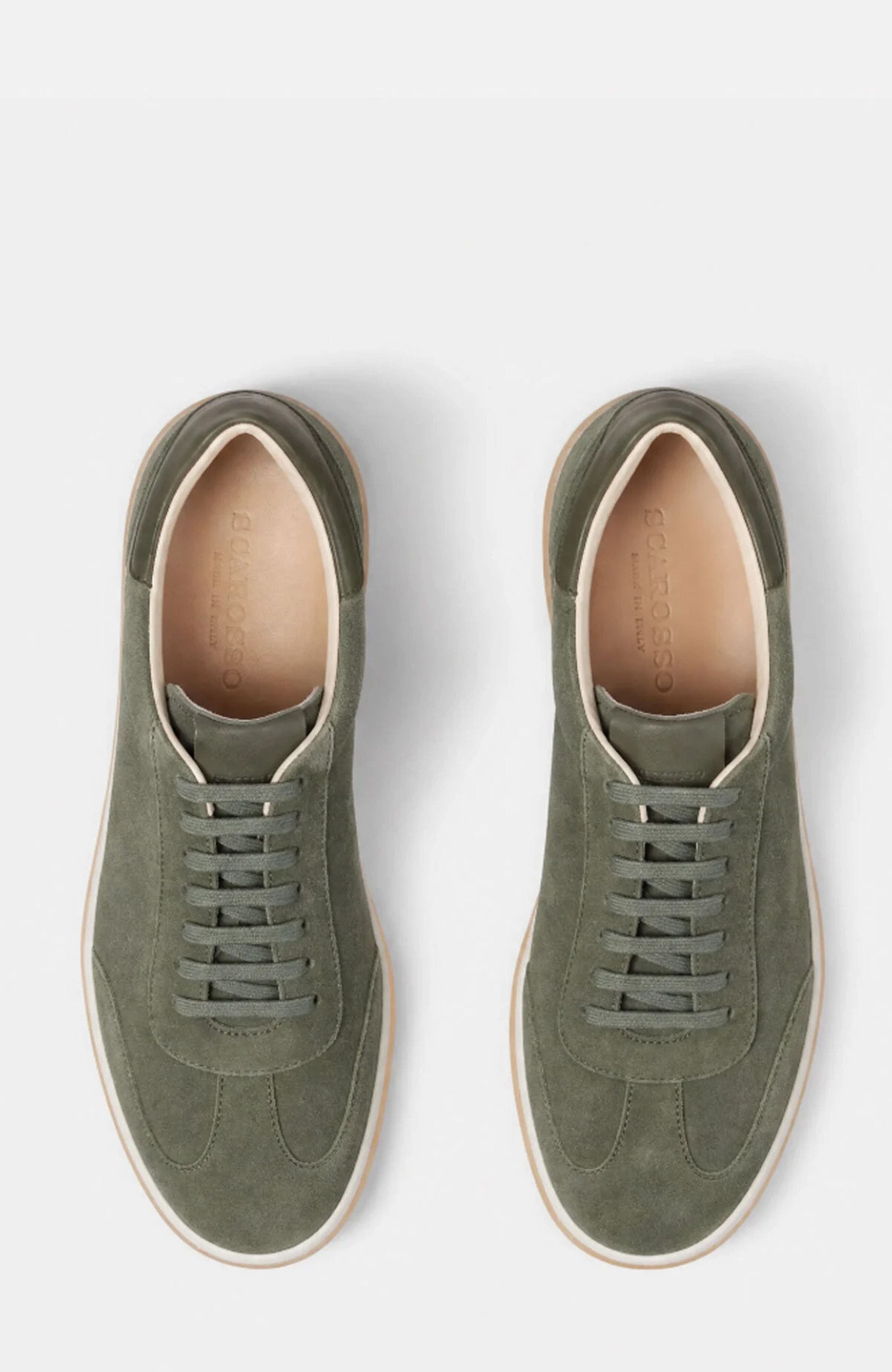 Mattia Sneakers, Alternate, color, Olive Green - Suede