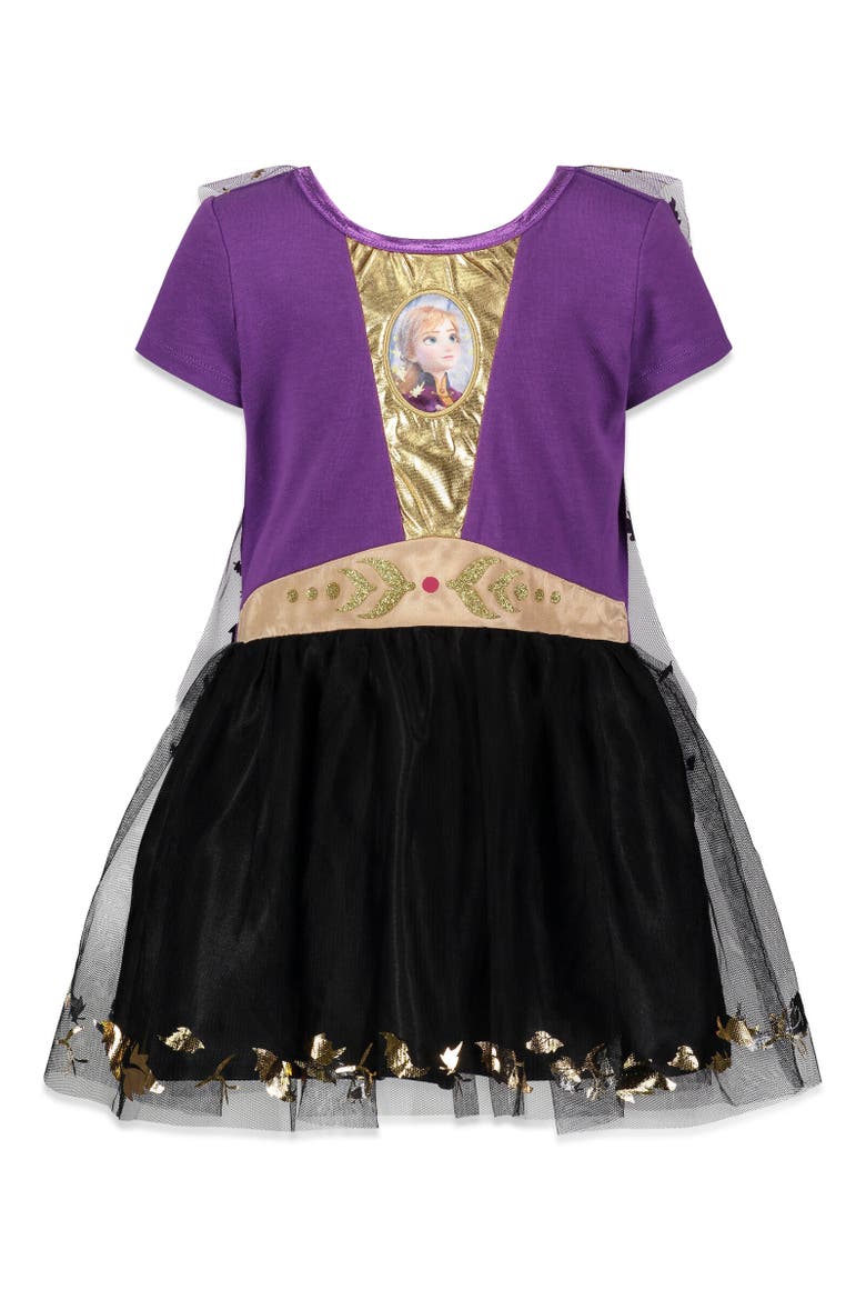Frozen Cosplay Short Sleeve Dress & Headband Set, Alternate, color, Princess Anna Black