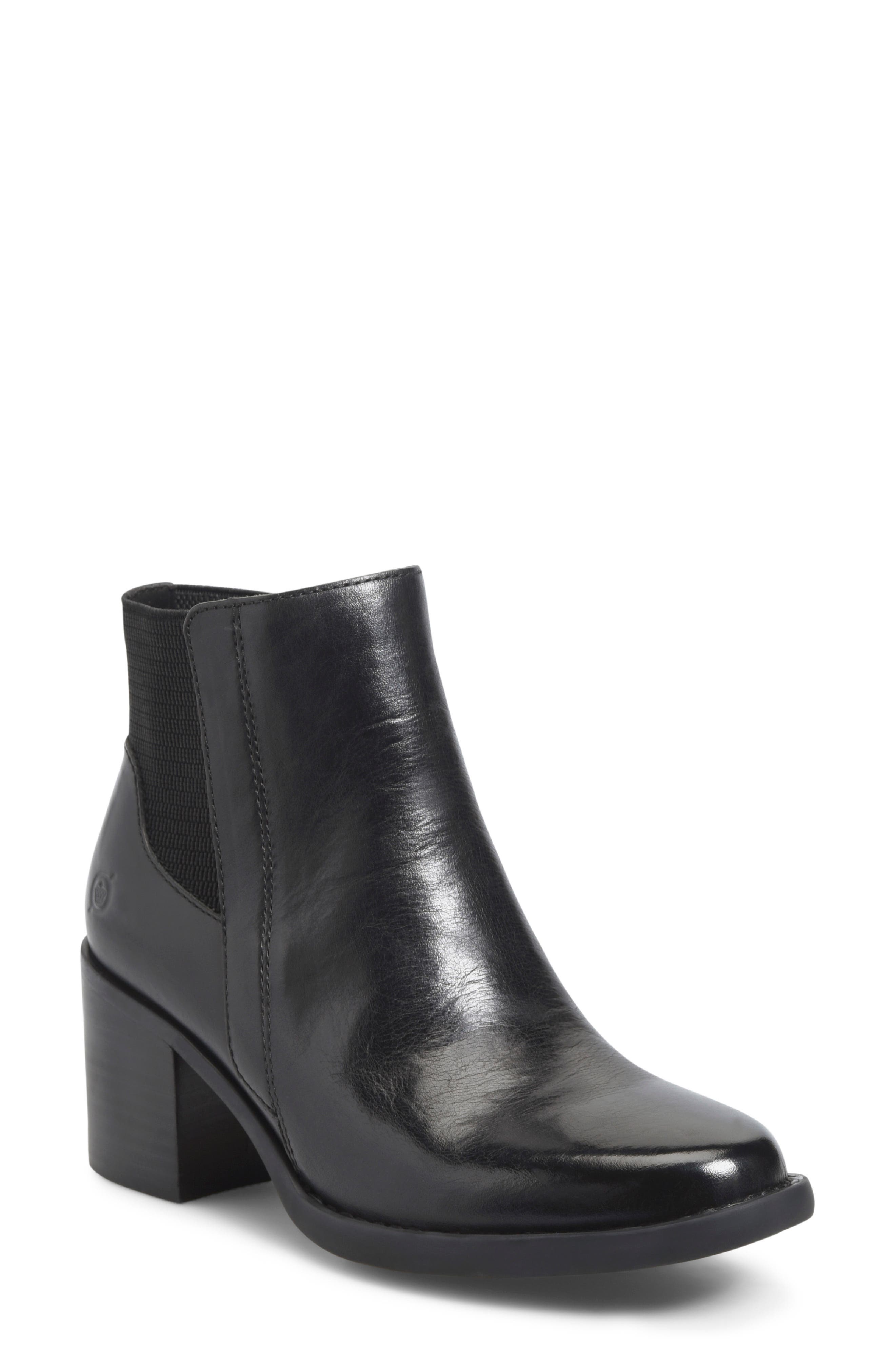 Børn Henni Bootie, Main, color, Black Leather