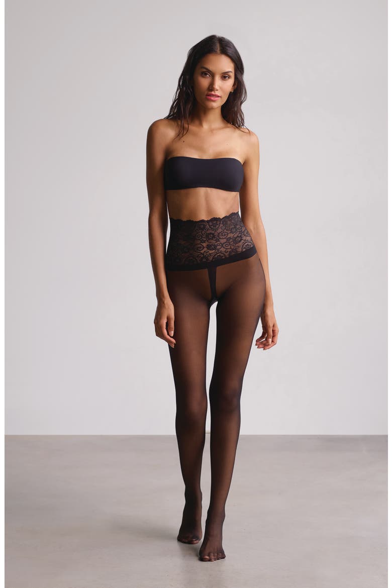 The Sexy Sheer Pantyhose, Alternate, color, BLACK