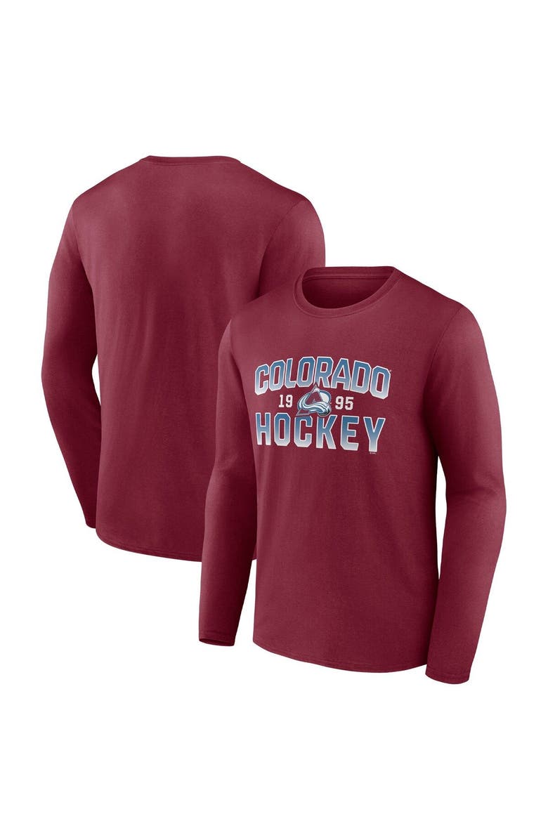 FANATICS Men's Fanatics Branded Garnet Colorado Avalanche Skate Or Die Long Sleeve T-Shirt, Main, color,