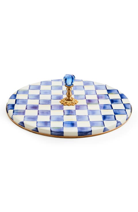 Royal Check Enameled Steel Cheese Course