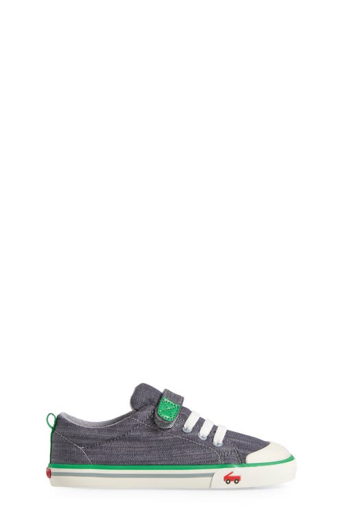 See Kai Run Kids' Stevie Ii Sneaker In Gray Denim/green