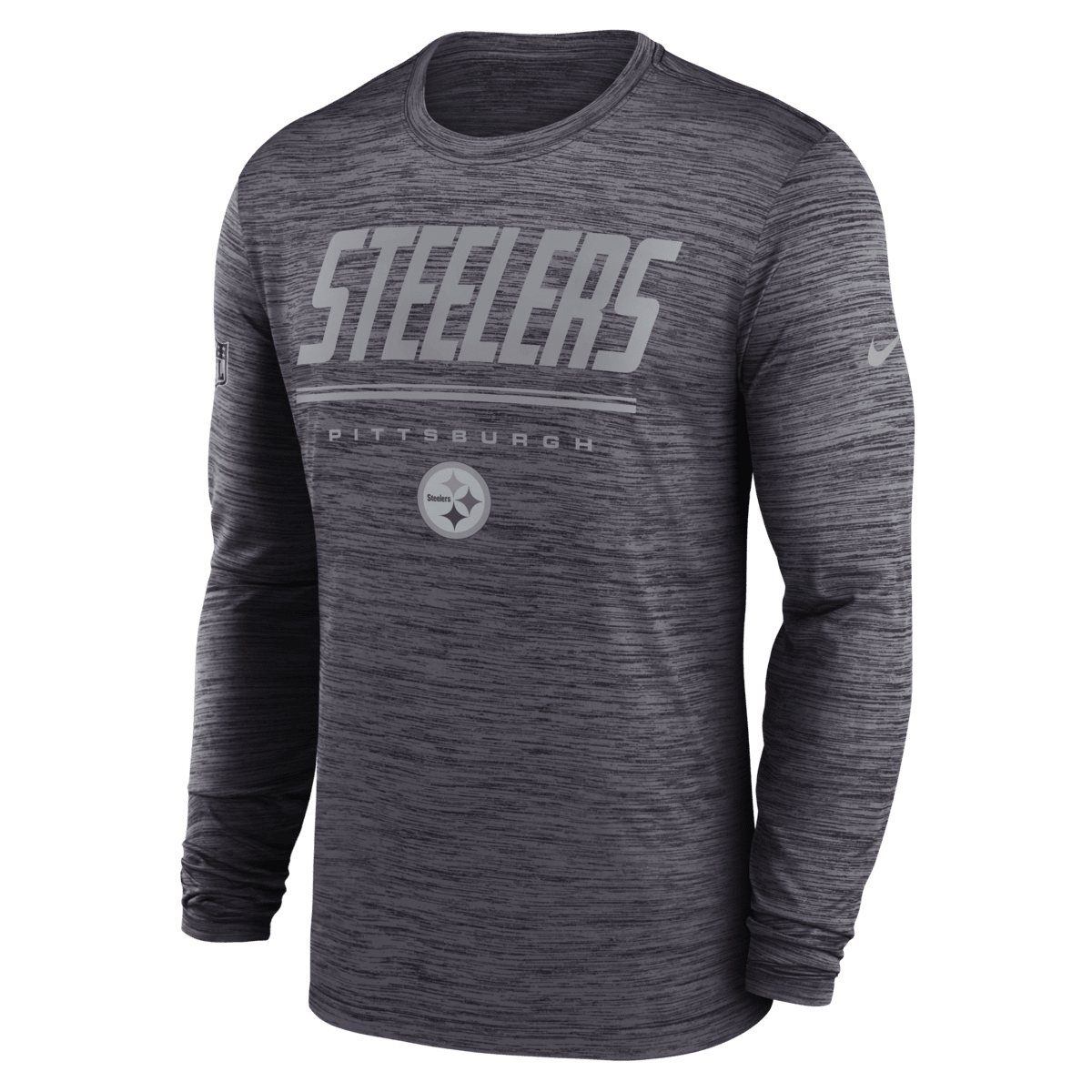 Men's Nike Black Pittsburgh Steelers Sideline Offensive Transition Velocity Dri-FIT Long Sleeve T-Shirt - image 2