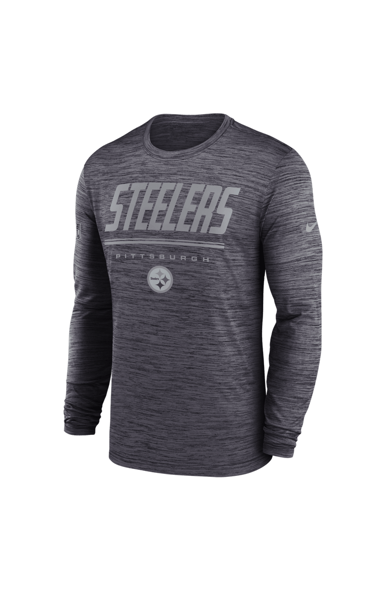 Nike Men's Nike Black Pittsburgh Steelers Sideline Offensive Transition Velocity Dri-FIT Long Sleeve T-Shirt, Alternate, color, Black
