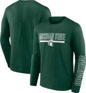 PROFILE Men's Profile Green Michigan State Spartans Big & Tall Two-Hit Graphic Long Sleeve T-Shirt