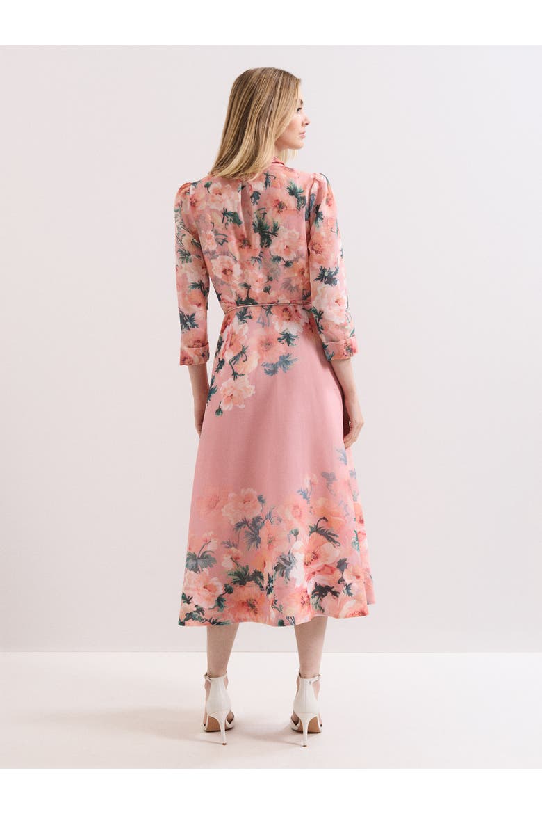 Anabella 3/4 Sleeve Midi Dress, Alternate, color, Pale Pink