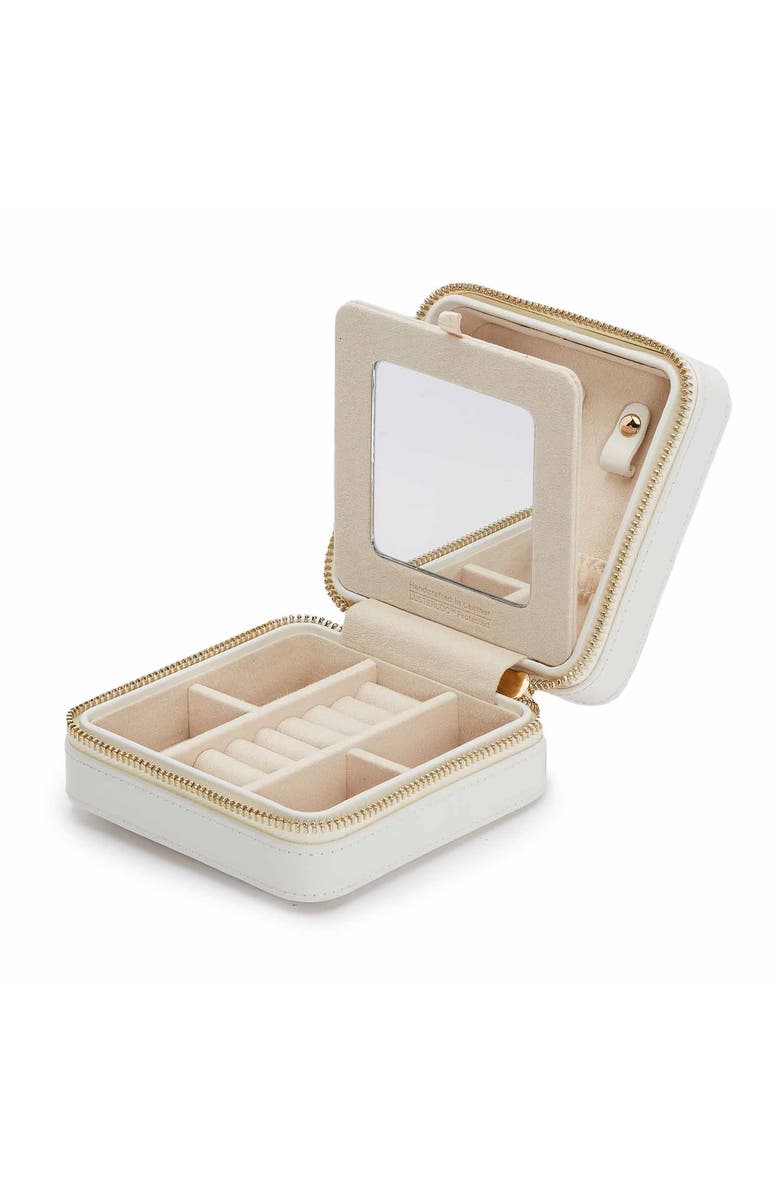 WOLF Maria Small Zip Jewelry Case, Alternate, color, White