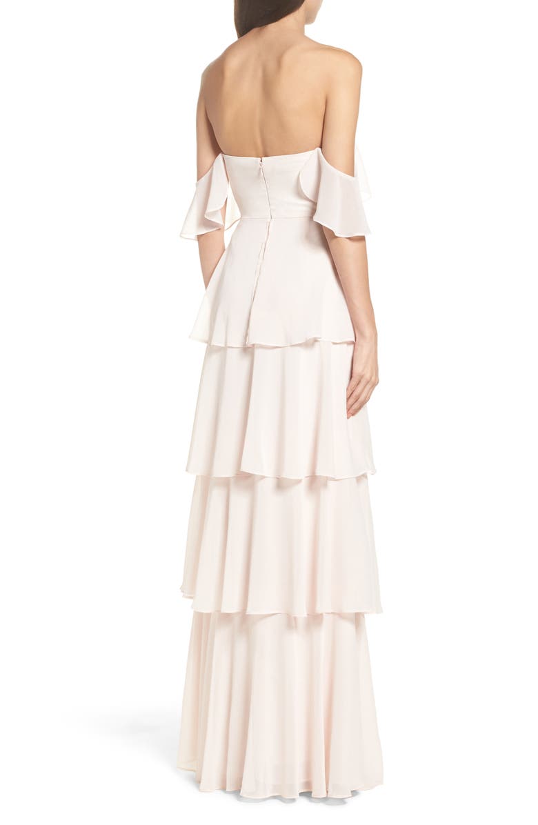 WAYF Abby Off the Shoulder Tiered Dress, Alternate, color, 