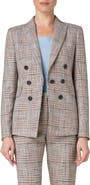 Akris punto Glen Plaid Double Breasted Blazer