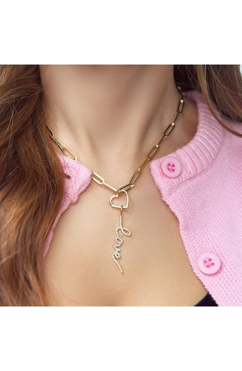 The Lovery Fine Jewelry Gold Heart Charm Holder, Alternate, color, Yellow Gold