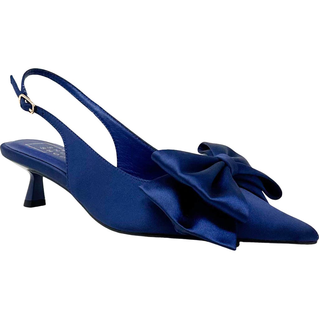 Shushop Nora Slingback Kitten Heel Pump In Blue