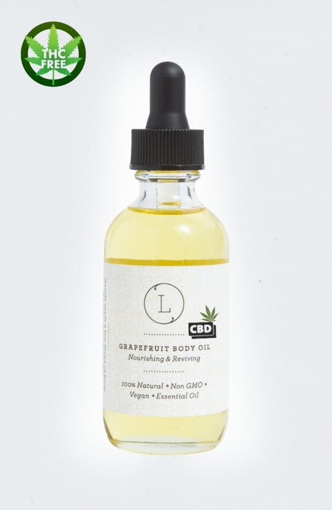 CBD Grapefruit Natural Body Oil, Moisturizing Body Oil