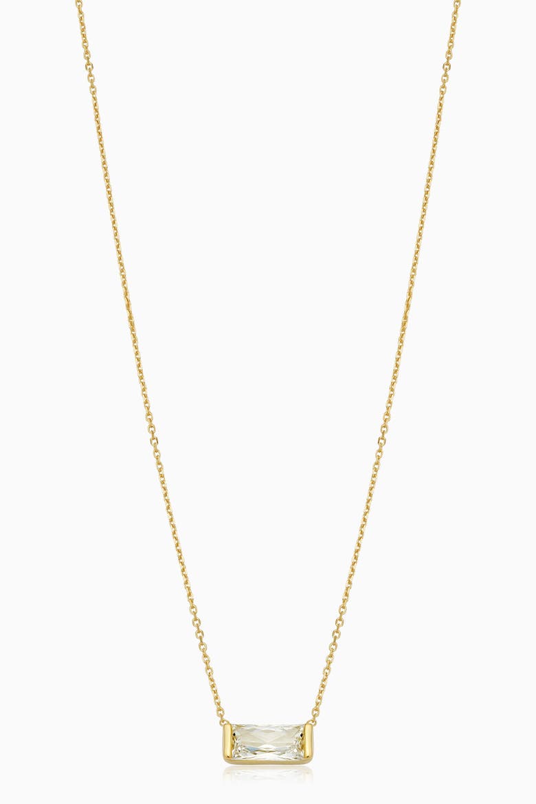 14K Yellow Gold Fresco Baguette Bold Pendant Necklace, Main, color, Yellow Gold