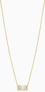 Oradina 14K Yellow Gold Fresco Baguette Bold Pendant Necklace