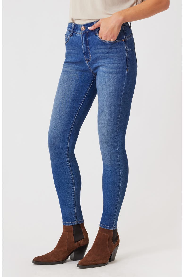 Everluxe Lift Mid Rise Skinny Jeans, Alternate, color, PACIFIC