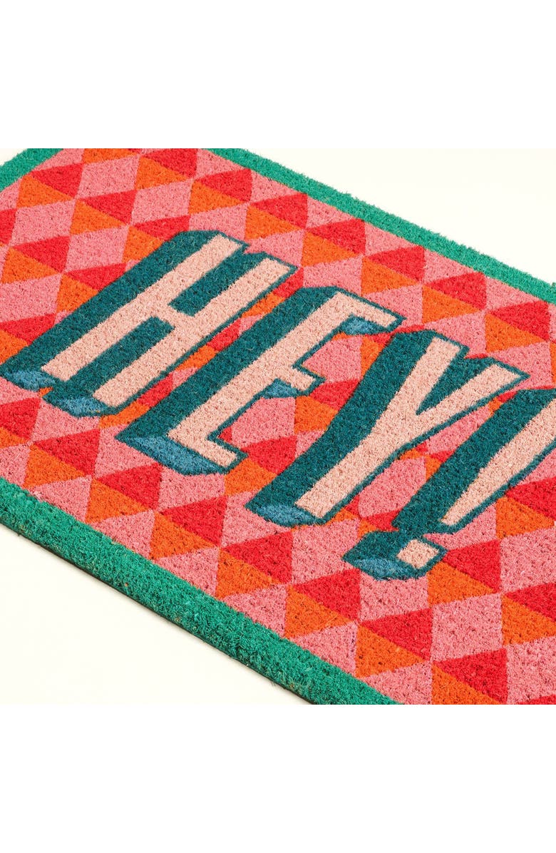 Zsa Zsa Zsu Kerala Hey Coir Doormat 18" x 30", Alternate, color, Pink