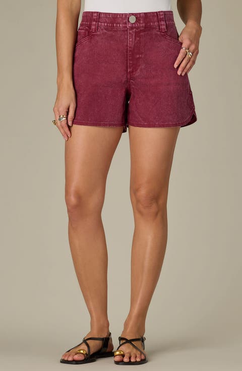 Skyrise Dolphin Hem Denim Shorts