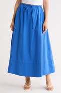 Renee C Cotton Poplin Maxi Skirt