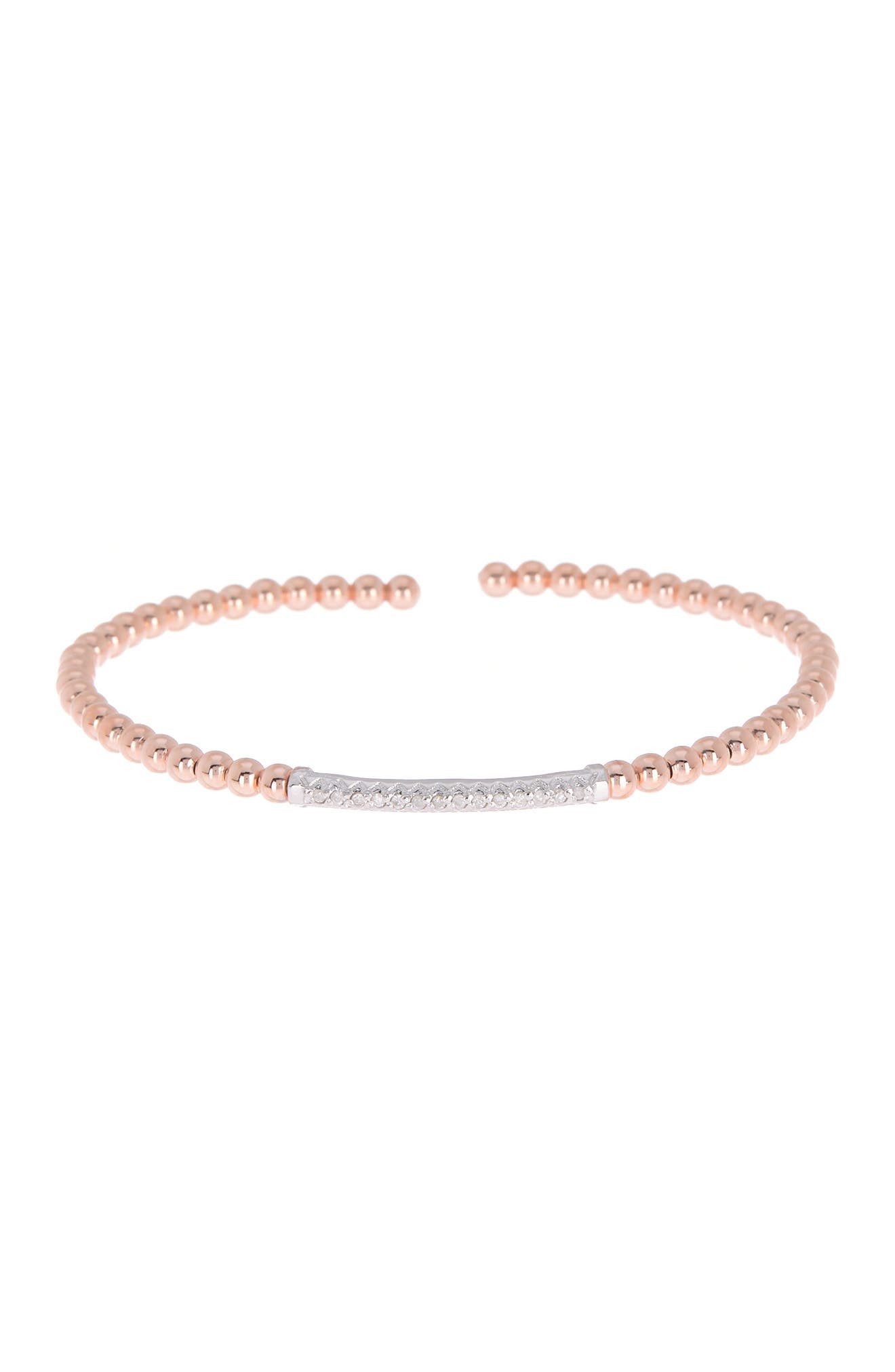 MESHMERISE 18K Vermeil Sterling Silver Stone Bangle Bracelet