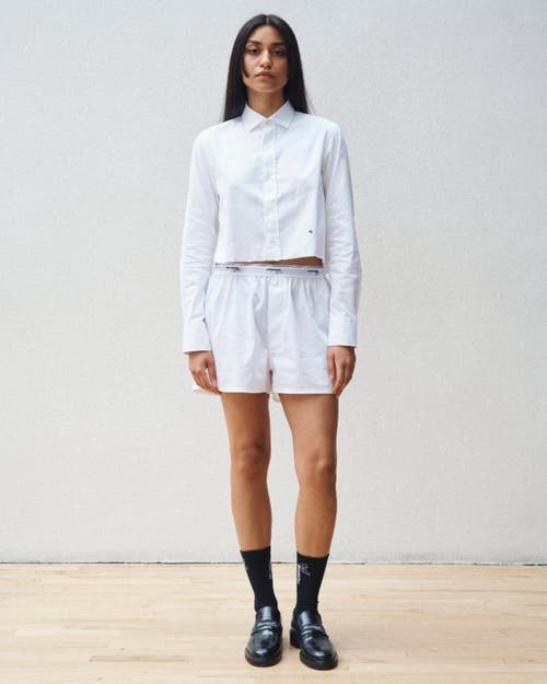 Hommegirls Cropped Shirt In White