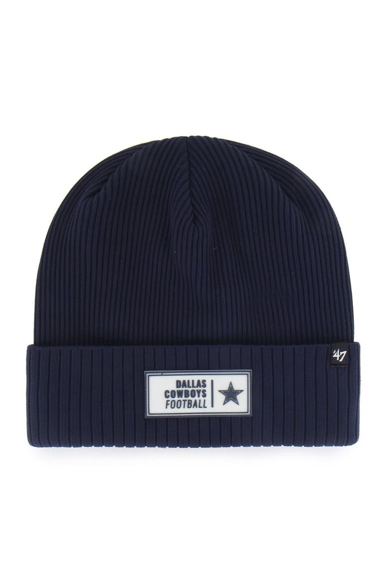 Men's '47 Navy Dallas Cowboys Cypher Cuffed Knit Hat, Main, color, Navy