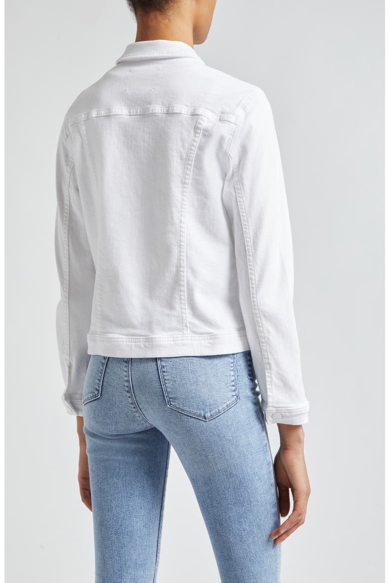 Shuri Femme Denim Jacket, Alternate, color, BLANC